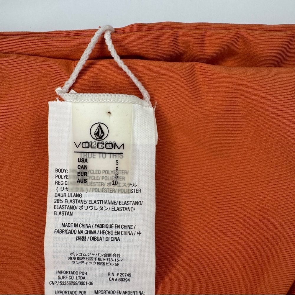 Volcom Rust Orange String Bikini Bottoms | Size S… - image 3